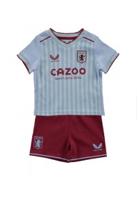 Fotbalové Dres Aston Villa Dětské Venkovní Oblečení 2022-23 Krátký Rukáv (+ trenýrky)
